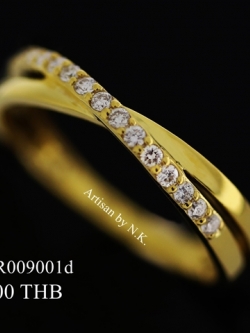 แหวนทอง9K ฝังเพชรแท้