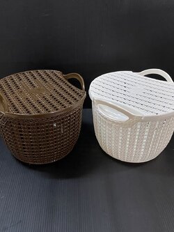 ตะกร้าลายถักมีฝา 8029 (ราคาต่อโหล)