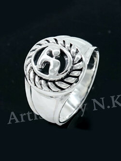 แหวนหัวนะโม ทำจากเงินแท้