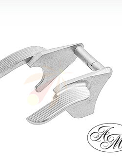 Airsoft Masterpiece Steel Thumb Safeties – SV (STS-3SM) Matt Silver