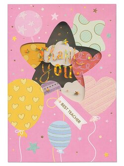 การ์ด Hollow Cut ขอบคุณคุณครู Thank You Best Teacher