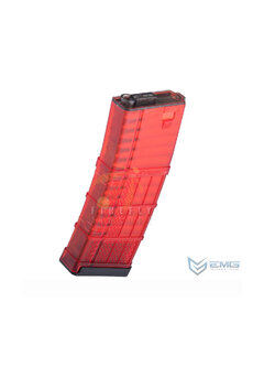 EMG 190rd Lancer Systems Licensed L5 AWM Airsoft Mid-Cap Magazines (Color: Translucent Red / Single)