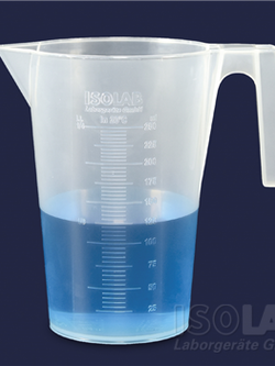 ISOLAB BEAKERS WITH HANDLE - polypropylene - embossed scale, 250-3000 ml
