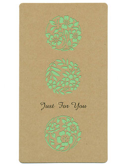 การ์ดอวยพร กระดาษคราฟ ฉลุลาย