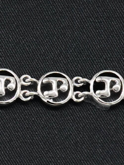 สร้อยข้อมือหัวนะโม ลายฉลุ ทำจากเงินแท้