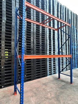 ชั้นวางพาเลท W500 x D100 x H300 cm. 2,000kg/ชั้น (สีทูโทน ส้ม/น้ำเงิน) ชั้นวาง 2 ชั้น