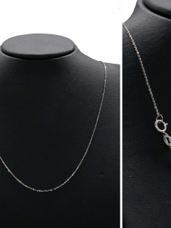 สร้อยอิตาลี่: สร้อยคอทองคำขาวนำเข้าจากอิตาลี่ (18K White Gold Necklace)