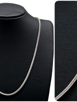 สร้อยเงินแท้ ลายสี่เสาเหลี่ยม (Silver Necklace)