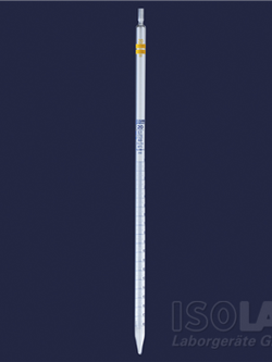 ISOLAB PIPETTES - glass - class AS - conformity certified - graduated/ volumetric, 1-50 ml