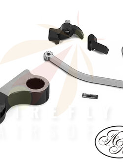 AIRSOFT MASTERPIECE 1911 HAMMER & SEAR SET (STI STYLE CIRCLE) HI CAPA COMPATIBLE - (CNC STEEL, 2 TONE)