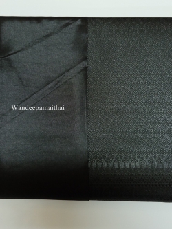 ผ้าไหมเกษตรตัดชุด สีดำ