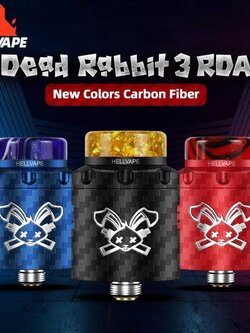 Hellvape Dead Rabbit 3 RDA แท้ 24mm สี Carbon Edition มี BF pin