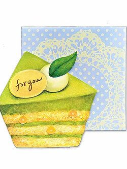 การ์ดอวยพร 3D รูปขนมหวาน