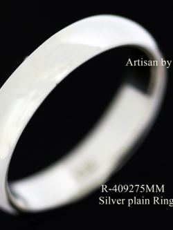 แหวนเงินเกลี้ยงหน้านูน กว้าง 5 มิลลิเมตร