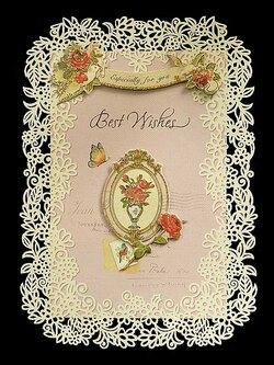 การ์ดอวยพร กรอบลายฉลุ