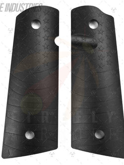 STRIKE INDUSTIES 1911 PX™-10 Standard Size - Pistol Grips (Flag Pattern, Semi-Gloss Black)