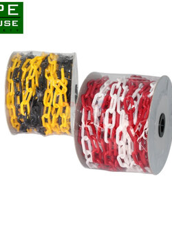 โซ่พลาสติกกั้นเขต สีเหลือง-ดำ