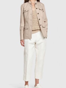 **mix** เสื้อ Lora Piana Ashley Jacket ผ้า Cotton ผสม Silk ให้ผ้าเงาสวย สินค้าใหม่ ของแท้