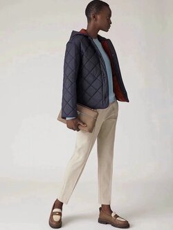 **mix** เสื้อ Loro Piana Jacket ด้านนอก ผ้าไนล่อน ด้านใน แคชเมียร์ ฮู้ดถอดแยกได้ สินค้าใหม่ ของแท้