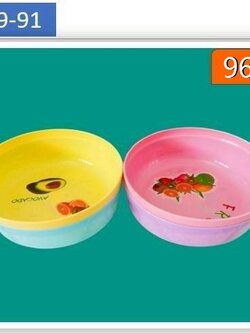 ขันน้ำกลม 20 ซม. 999-91 พิมพ์ลาย (ราคาต่อโหล)