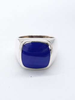 แหวนเงินแท้ ฝัง ลาพิสลาซูลี่ (Silver ring with Lapis Lazuli )