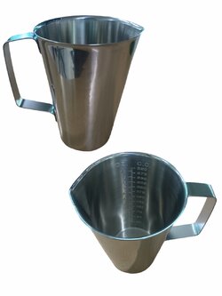 Jug,Stainless (บีกเกอร์แสตนเลส มีหูจับ) ขนาด500 มล, 1000 มล,2000 มล,3000 มล, 5000 มล