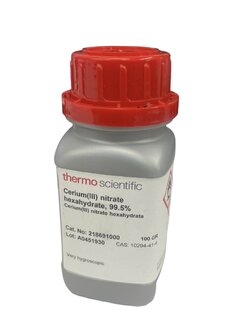 Cerium(III) nitrate hexahydrate, 99.5%, 100 g Thermo Scientific
