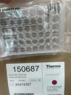 Plate 48well round bottom, sterile, 75's/box - England