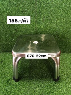 เก้าอี้สแตนเลสสี่เหลี่ยม 22ซม 30051676 (ราคาต่อตัว)