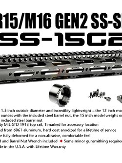 Midwest MI-SS15G2 Free Float Handguard SS-15 Gen 2 MI-SS15G2