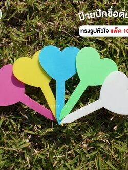 ป้ายปักชื่อต้นไม้ รูปหัวใจ แพ็ค 10 ชิ้น