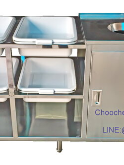 โต๊ะเก็บจานสเตนเลส แบบB