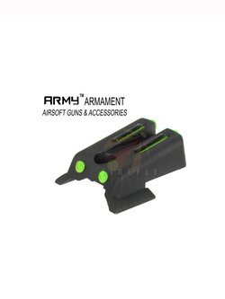 ARMY ARMAMENT Glow Fiber Rear Sight - for R28 GBB Airsoft