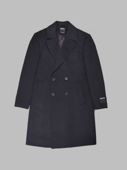 เสื้อโค้ท Ermenegildo Zegna Black Cashmere Double Breasted Coat สินค้าใหม่ ของแท้