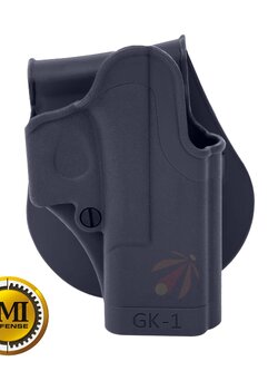 One Piece Polymer Gun Holster for Glock (right hand) – GK1 - BLACK