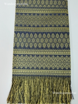 ผ้าไหมขิดคลองลาน 20 นิ้ว สีน้ำเงิน (ผ้ารับไหว้)