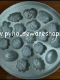 พิมพ์ขนมไข่,พิมพ์ทำขนมไข่อลูมิเนียม ขนาดกระทะ 9นิ้ว 18 ลาย