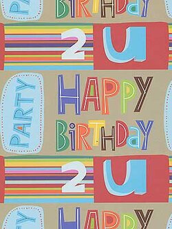 กระดาษห่อของขวัญ กระดาษอาร์ต ลาย HAPPY BIRTHDAY