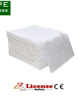 วัสดุดูดซับน้ำมันแบบแผ่น สีขาว Oil Sorbents