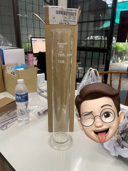 Cylinder Glass 1205 ml without Spout-Kimble