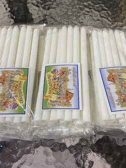 เทียนขาว 8 เล่ม (ราคาต่อโหล)