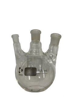 Flask, Boiling Flat Bottom with Joint 3 necks (ฟลาสต์ก้นแบน) ขวด 3 คอ