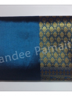 ผ้าไหมเกษตรตัดชุด สีน้ำทะเล