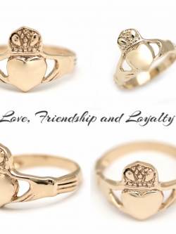 แหวนคลาดาร์ฮ (Claddagh ring) ทำจากทอง 14K (สามารถแก้ขนาดแหวนได้ทุกไซด์ หรือ ทำเป็น 18K และ 9K ได้ ใช้ระยะเวลา 2-3 วัน)