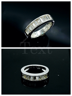 แหวนเงินแท้ล้อมด้วยเพชร CZ (Stering Silver CZ Ring)