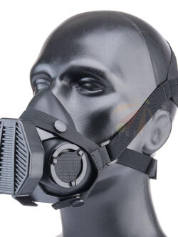Wosport Special Tactical Respirator Mask (Color: Black)