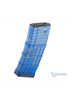 EMG 190rd Lancer Systems Licensed L5 AWM Airsoft Mid-Cap Magazines (Color: Blue / Single)