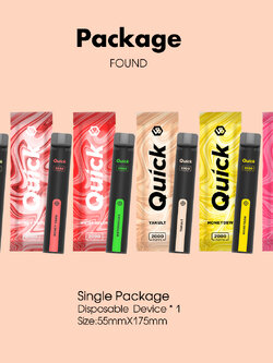 ❤️🔥รุ่นใหม่ Vookbar Quick 2000 ใช้แล้วทิ้ง