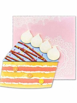 การ์ดอวยพร 3D รูปขนมหวาน