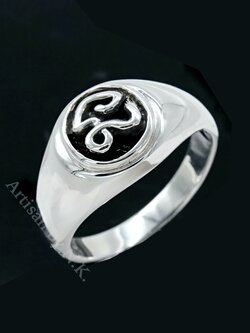 แหวนหัวนะโม ทำจากเงินแท้